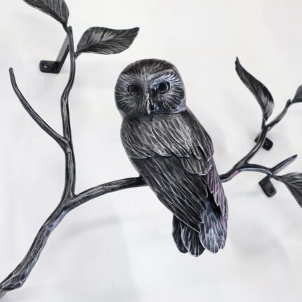 ロートアイアンの窓格子【枝・フクロウ】