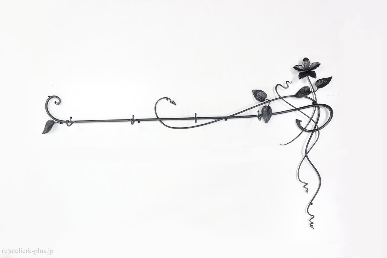 ロートアイアンのコート掛け【クレマチス】