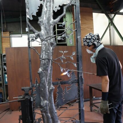 ロートアイアンの門扉