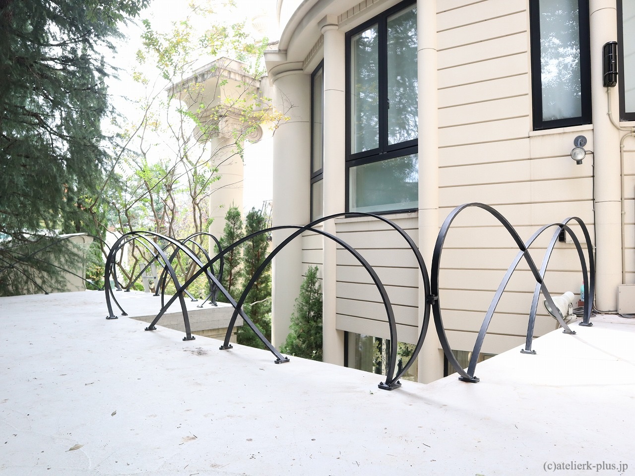 ロートアイアンのフェンス