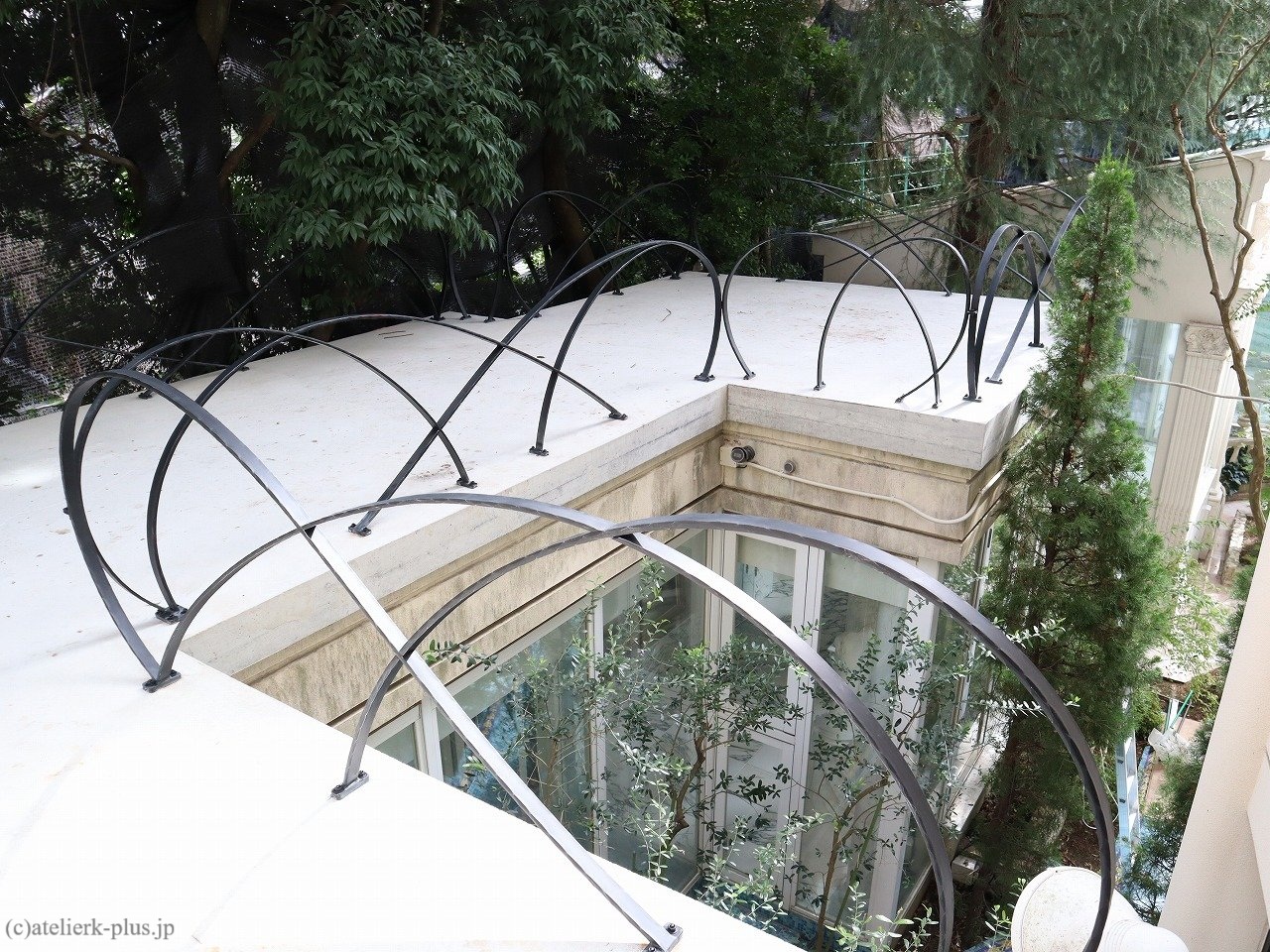 ロートアイアンのフェンス