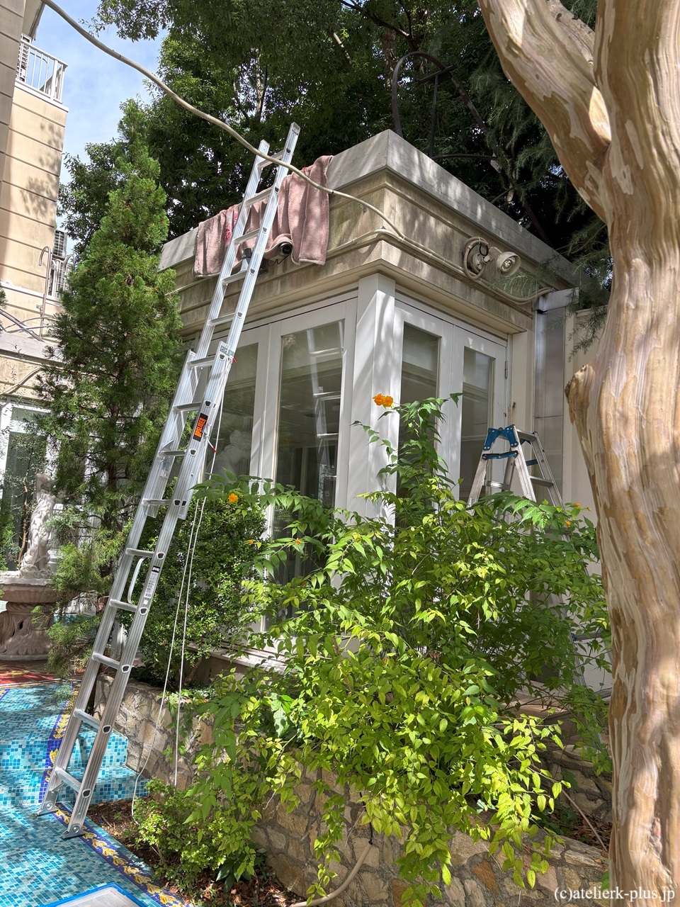 ロートアイアンのフェンス