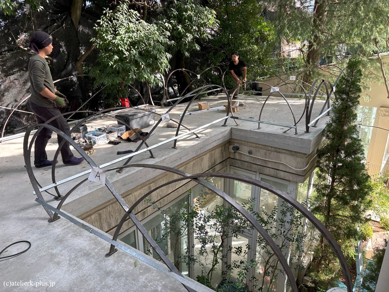 ロートアイアンのフェンス