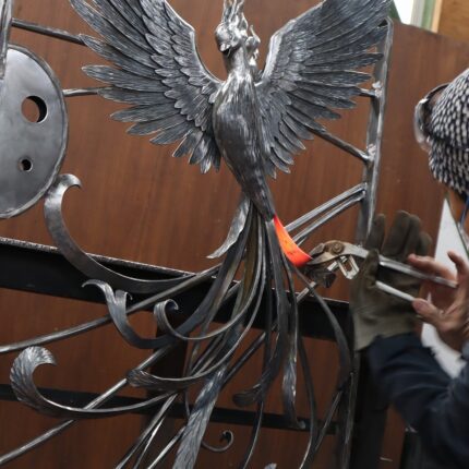 ロートアイアンの門扉【鳳凰】