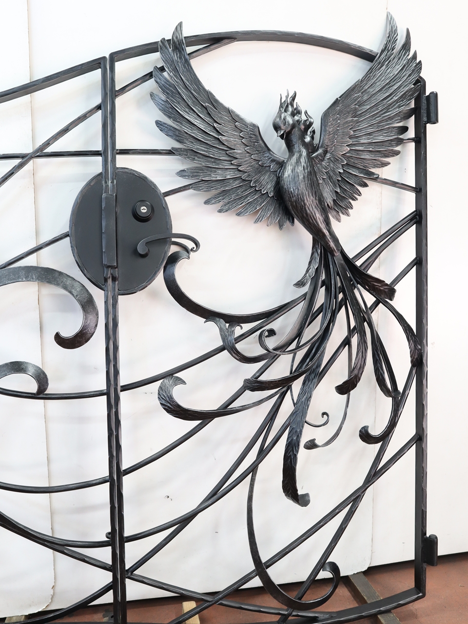 ロートアイアンの門扉【鳳凰】