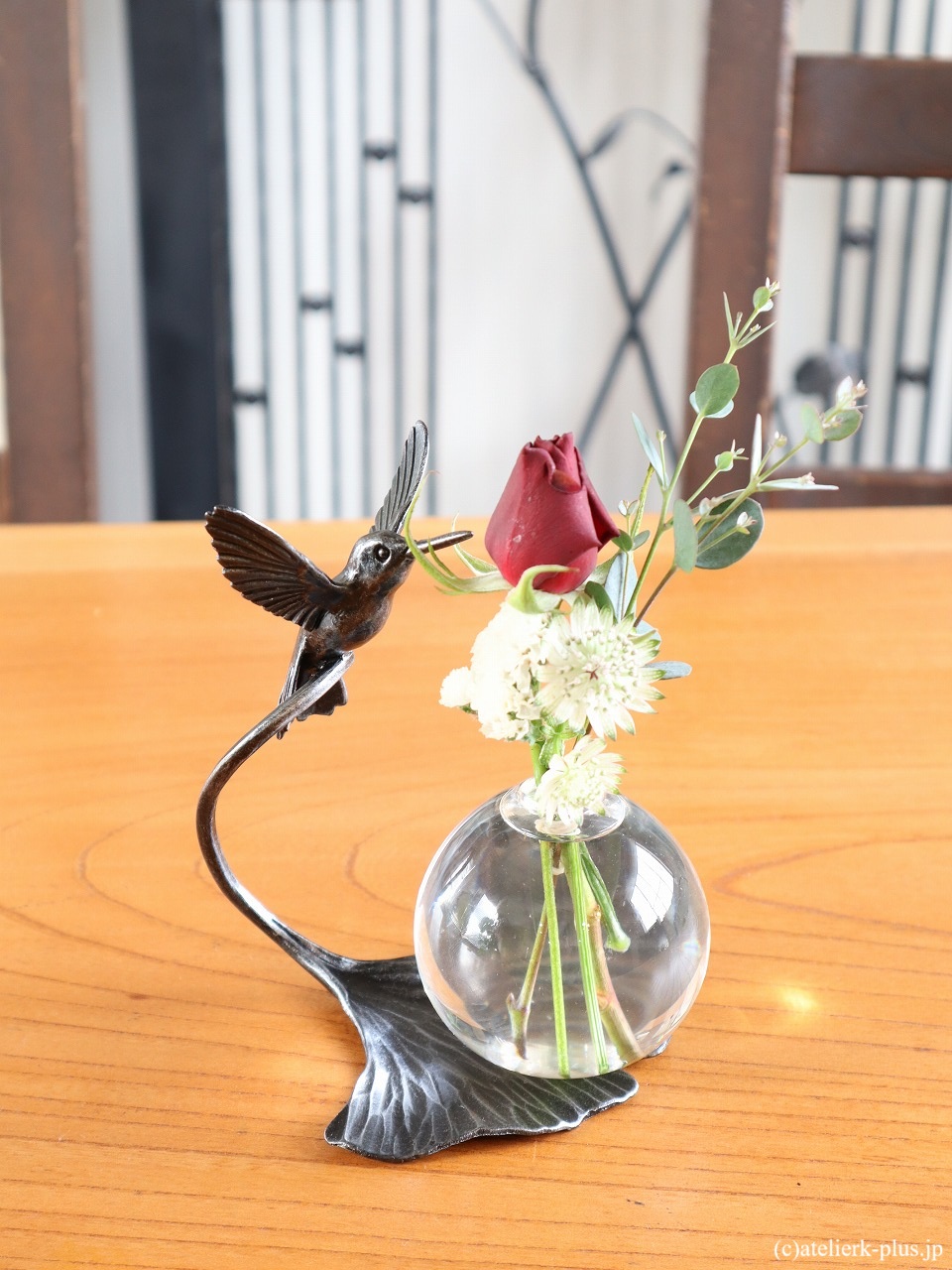 ロートアイアンの【ハチドリ・イチョウ】