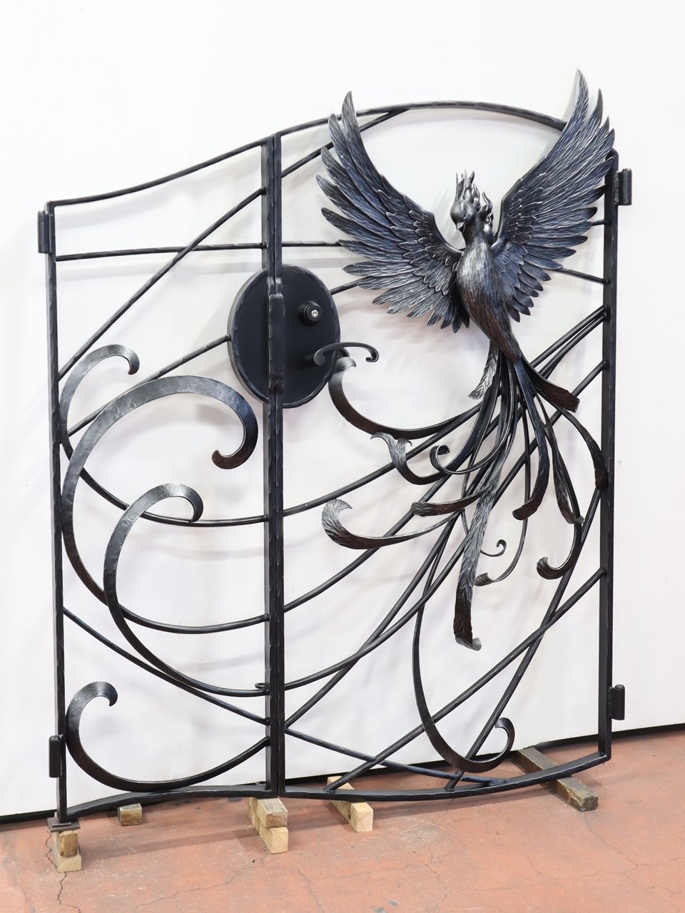 ロートアイアンの門扉【鳳凰】