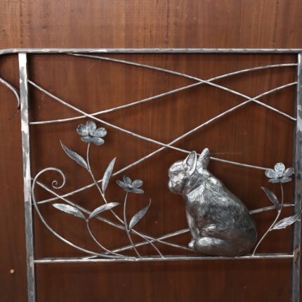 ロートアイアンの手摺【フレンチブルドック】